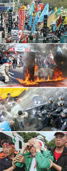 시위대-경찰 충돌